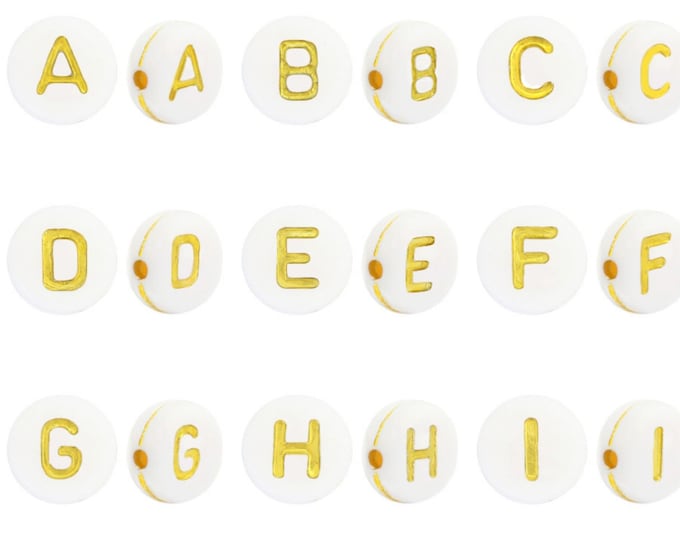 Acrylic letter beads