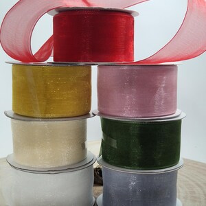 Ruban organza   38mm de large 25 metres de long