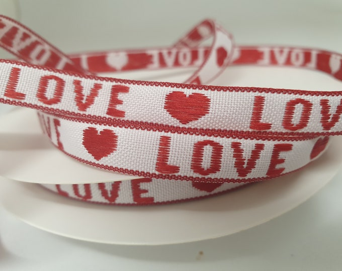 Text ribbon 10 mm wide sold by the meter several writings available