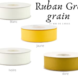 Ruban gros grain 25 mm de large bobine de 25 metres de long