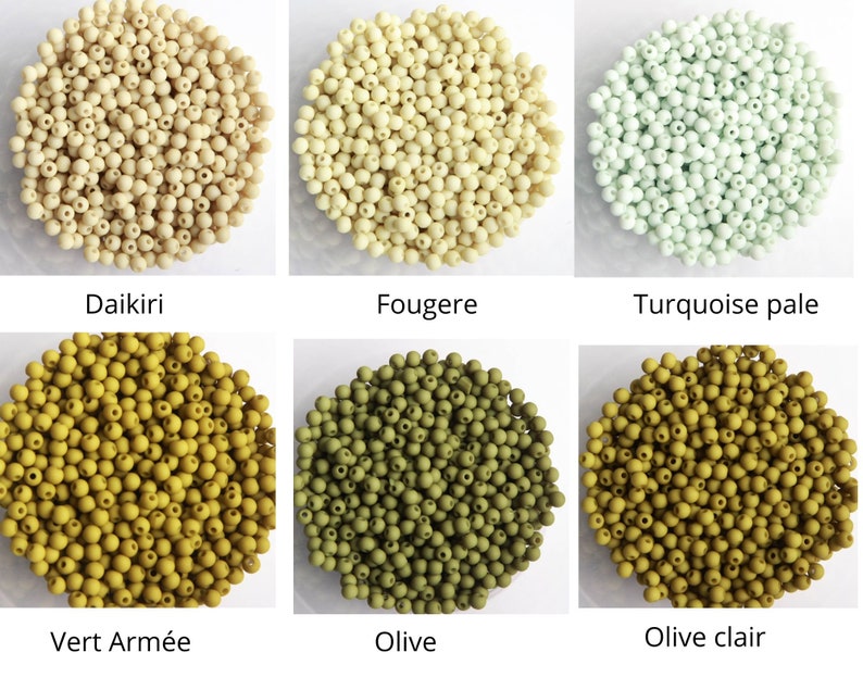 500/1000 Perles acryliques 4 mm de diamètre trou de 1.4 mm image 6