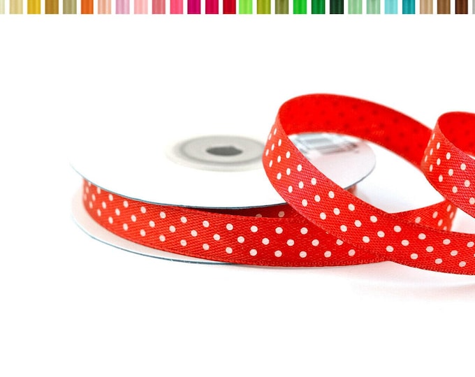 12 mm satin ribbon with dots 25 m long