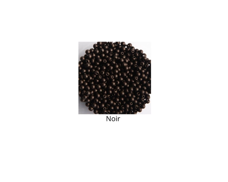 500/1000 Perles acryliques 4 mm de diamètre trou de 1.4 mm Noir