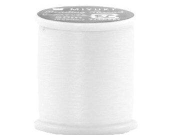 Fil Miyuki Beading thread blanc   0.2 mm bobine de 50 mètres col n 1