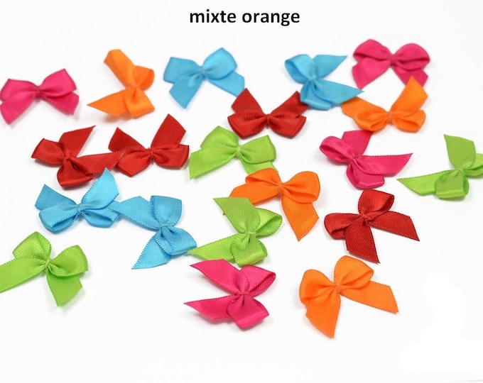 set of 20 satin bows 2,5 cm X 2 cm
