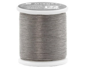 Filo per perline Miyuki Grigio medio 0,2 mm bobina da 50 metri