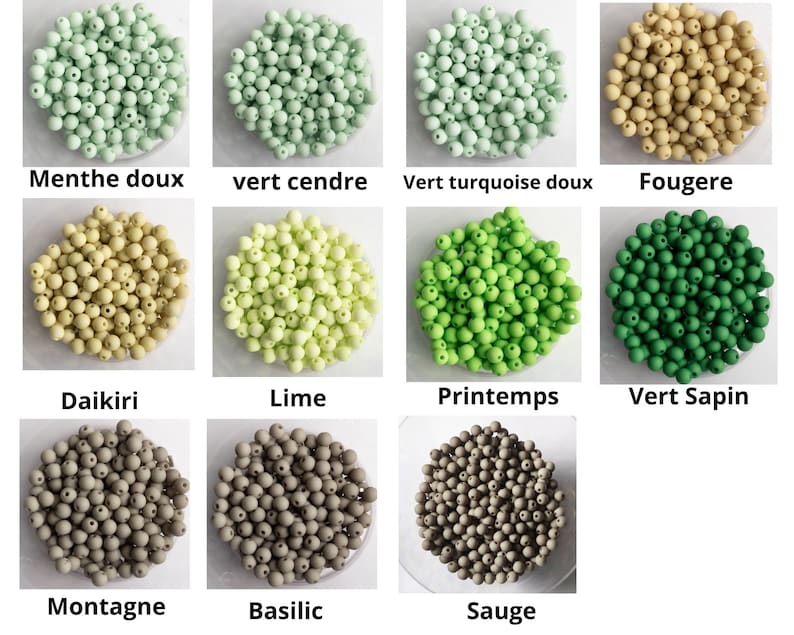 200 Perles acryliques mates 6 mm de diametre trou de 1,5 mm image 4