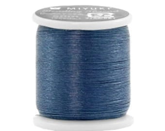 Fil Miyuki Beading thread Bleu denim 0.2 mm bobine de 50 metres