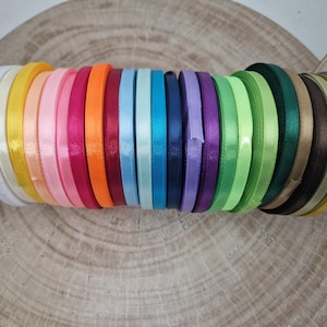 6mm wide satin ribbon, single-sided, 32 meter spool