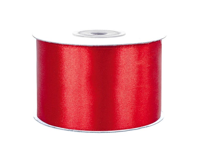 Satin ribbon 50mm long, 25m long, in roll