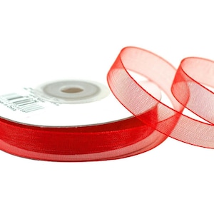 Ruban Organza 12 mm – Ruban Soie, Mousseline, Noël, Bouquets de Mariée, Emballage Cadeaux & Couture