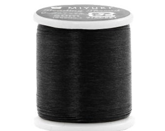 Fil Miyuki Beading thread Noir  0.2 mm bobine de 50 metres