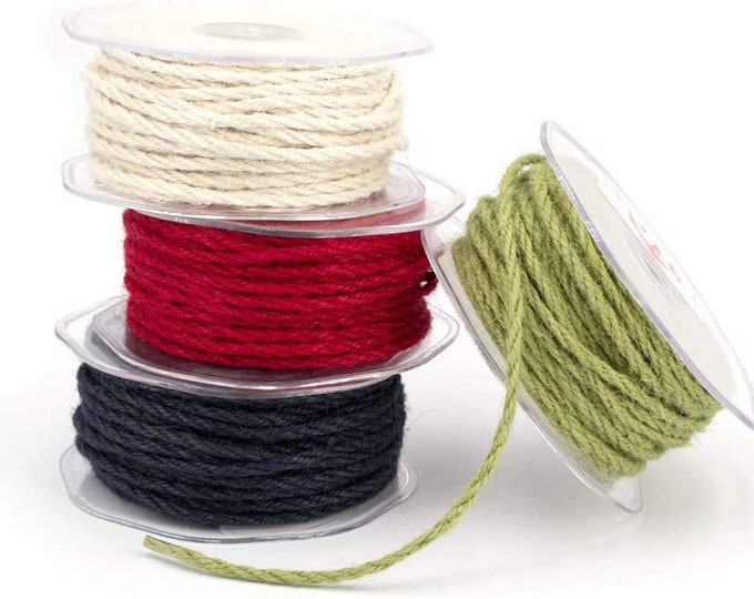 Natural jute cord 4 mm 20 meters long