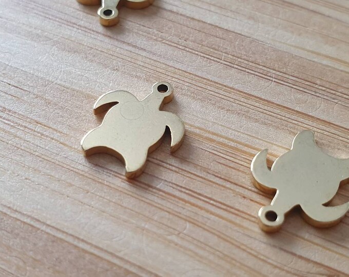 Stainless steel charms exists in silver or gold