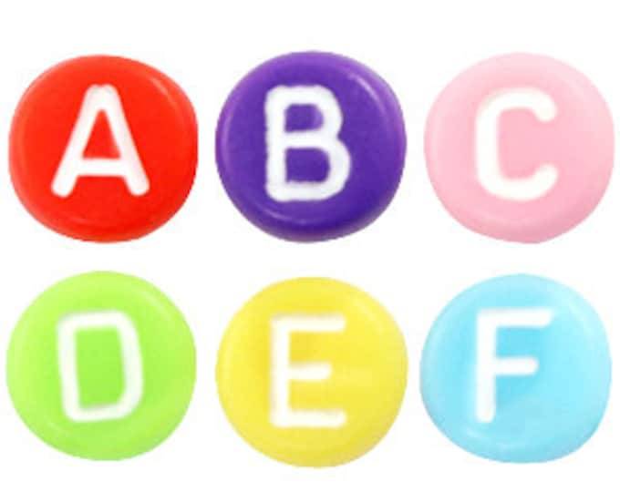 Acrylic letter beads