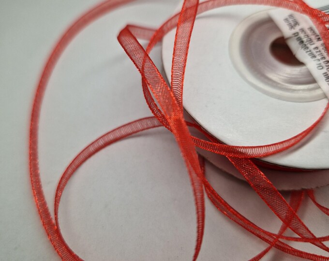 Ribbon organza / chiffon ribbon width 3 mm, 50m roll