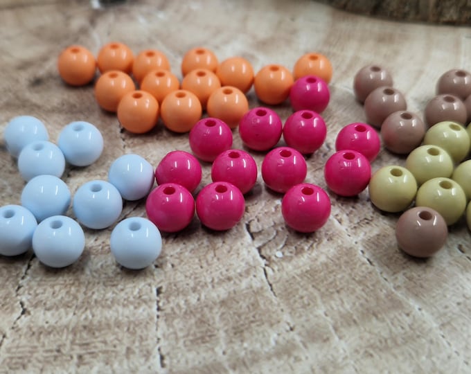 8 mm round acrylic beads