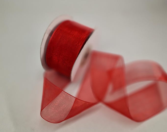 Ribbon organza / chiffon ribbon width 38mm, 25m roll