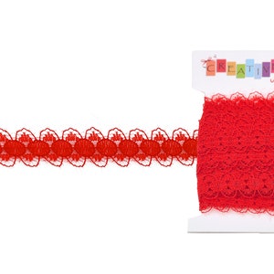 RUBAN DENTELLE 15MM de large X 10 Metres plusieurs couleurs