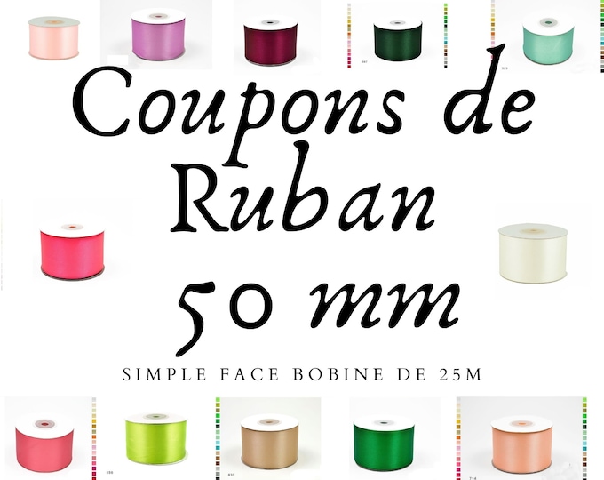 satin ribbon coupons 50 mm wide several lengths to choose from at a low price!