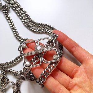 Vintage diamanté  chains long adjustable belt chain