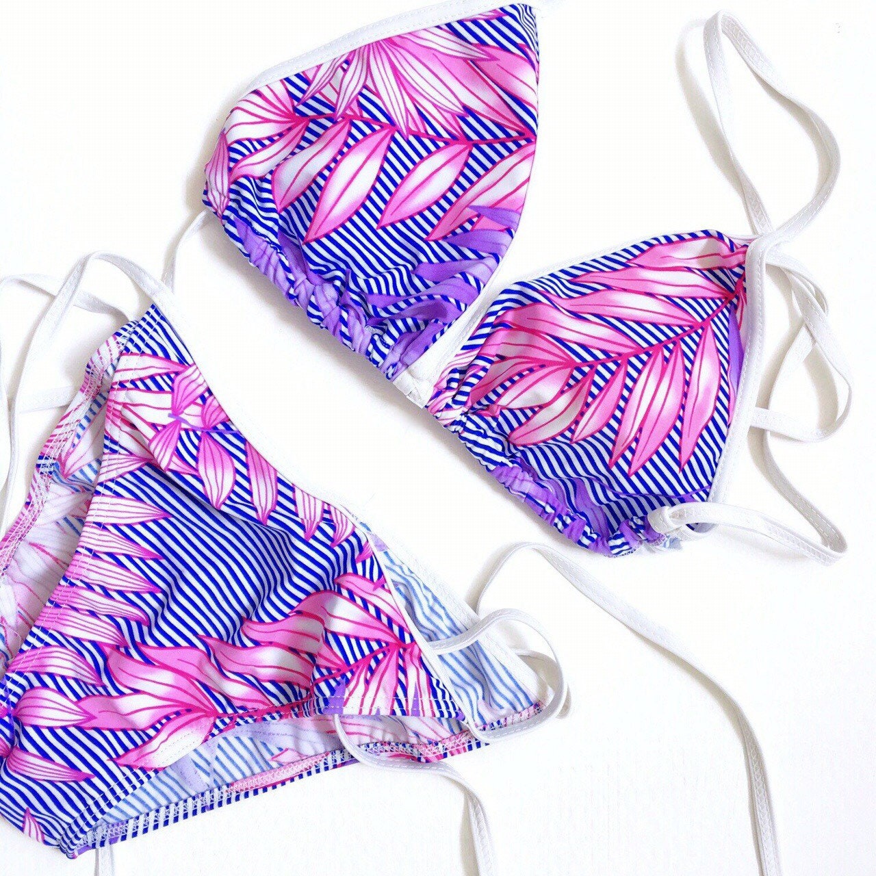 Y2K 90S 2000s floral Hawaii style pretty cute bikini set Etsy