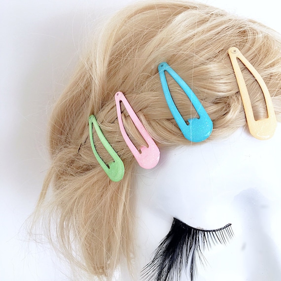 Pastel Glitter 90s Y2k 2000S Hair Clips Mixed Combo Pack Set Etsy