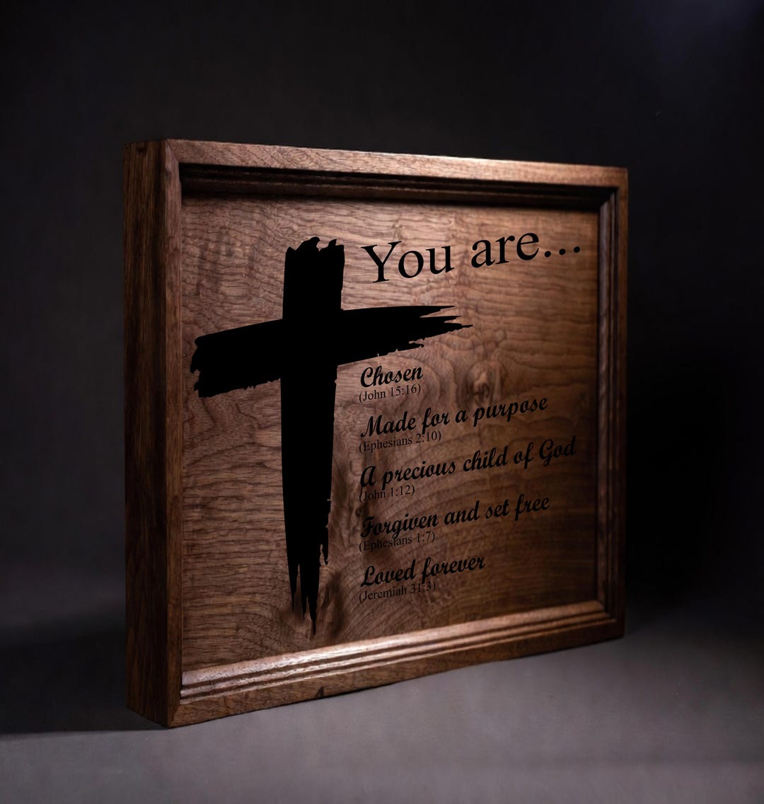 You Are... Christian SVG | Bible Verse Affirmation Sign | Cross Design ...