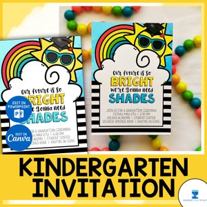 Invitation à l'obtention du diplôme de maternelle et RSVP - Thème modifiable L'avenir c'est brillant