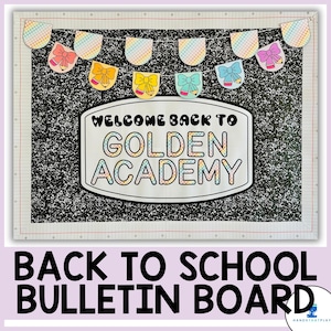 Welcome Back to School Bulletin Board | Bulletin Board Kit | First Day of School Classroom Decor | Pastel Prep Classroom