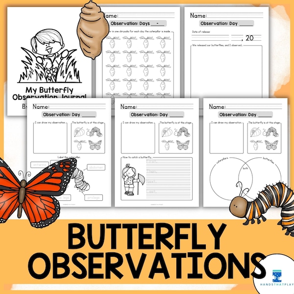 Butterfly Observation Journal - Life Cycle: Caterpillar to Butterfly