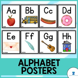 Alphabet Posters | Simple and Centered | Homeschool Classroom Decor