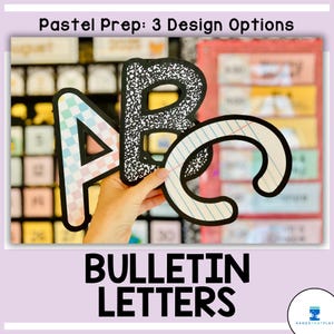 Pastel Bulletin Letters | Pastel Alphabet Letters for Bulletin Boards | Pastel Prep Classroom Decor