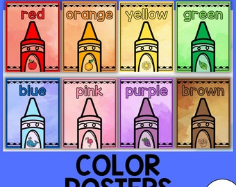 Color Posters | Black and White Rainbow | Classroom Decor