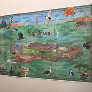 Individuell angefertigtes farbiges INSEL ALCATRAZ Poster Großes Poster - © Hornblower Cruises - 36&quot;