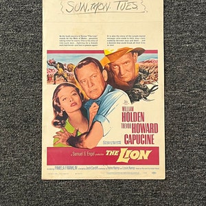 Original 1962 &quot;THE LION&quot; Movie Poster, William Holden, Trevor Howard, Capucine