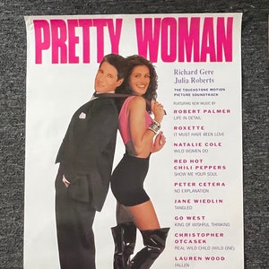 RARE Original 1990 PRETTY WOMAN Original Soundtrack Promo Poster 36&quot; x 24&quot;