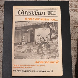Original 1969 GUARDIAN, Independant Radical Newsweekly, Oversized 22 Pages