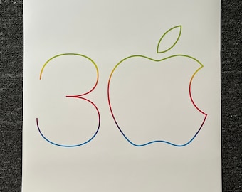 Rare Item: Official Apple "HAPPY BIRTHDAY MAC" 30th Anniversary Poster 36" x 25"