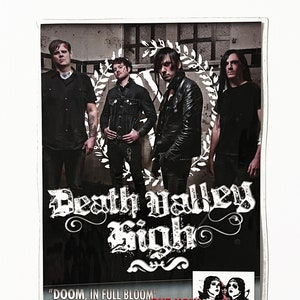 2011 DEATH VALLEY HIGH &quot;Doom In Full Bloom&quot; Music Promo Laminated Poster 17 1/2&quot;