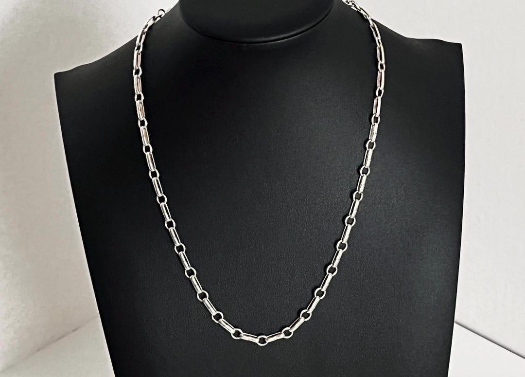 Vintage ERWIN PEARL Signed Sterling Silver Chain Necklace 18" Length - Etsy