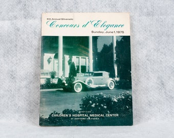 9e Concours d'élégance Silverado du 1er juin 1975 Programme du livre 28 pages