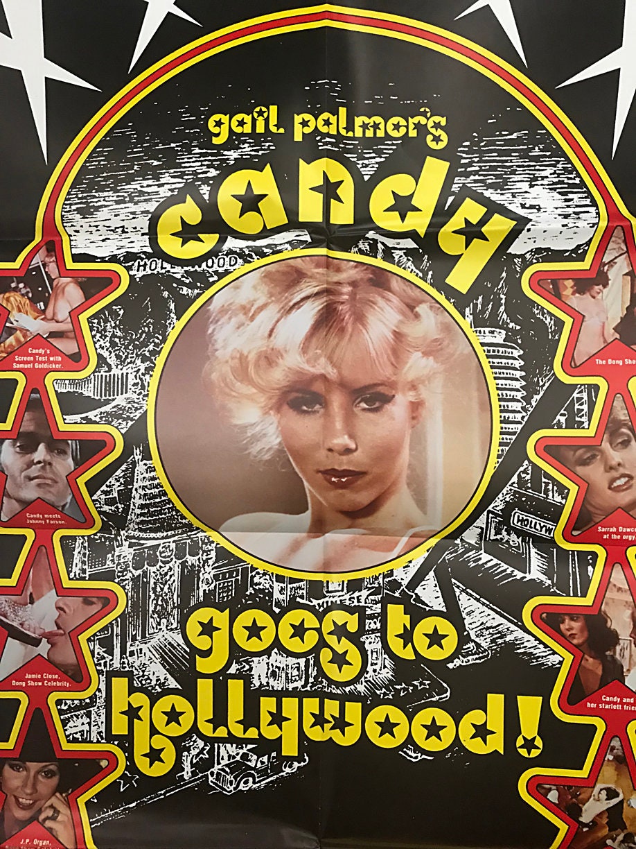 NOS XXX candy Goes to Hollywood Original 1977 Movie Poster PLUS Free