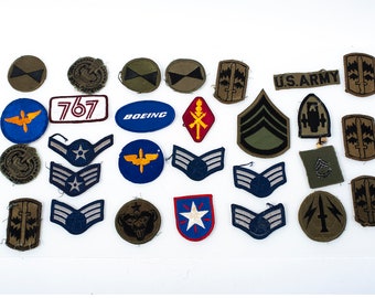 28 Piece Collection of Vintage United States Military Patches & More