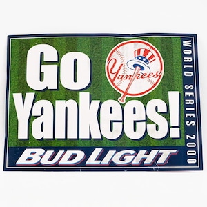 2000 Subway Series Yankees Mets World Series Poster, 2 Sided 19&quot;