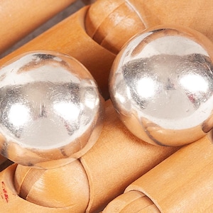 Vintage Taxco Sterling Silver Quality Round Earrings, 17.7 G, Clip-Ons. 1&quot; Dia.