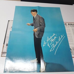 Ex Condition Frankie Avalon Swinging en un Rainbow Chancellor Record Album raro folleto & póster menta chlx5004 imagen 4