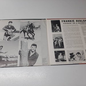 Ex Condition Frankie Avalon Swinging en un Rainbow Chancellor Record Album raro folleto & póster menta chlx5004 imagen 3