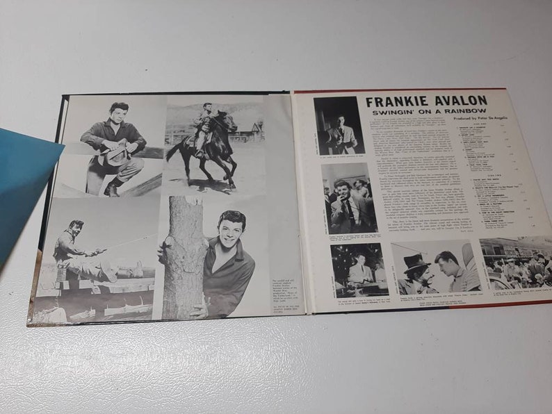 Ex Condition Frankie Avalon Swinging en un Rainbow Chancellor Record Album raro folleto & póster menta chlx5004 imagen 3