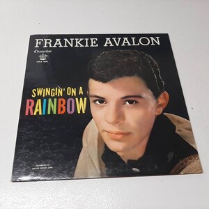 Ex Condition Frankie Avalon Swinging en un Rainbow Chancellor Record Album raro folleto & póster menta chlx5004 imagen 1
